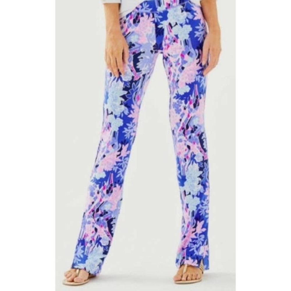 Lilly Pulitzer Mikayla Knit Pants Iris Blue XL